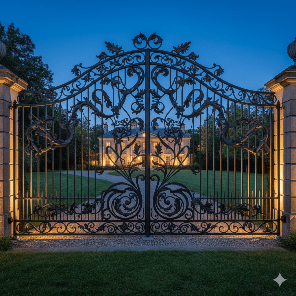Ornate custom iron gate