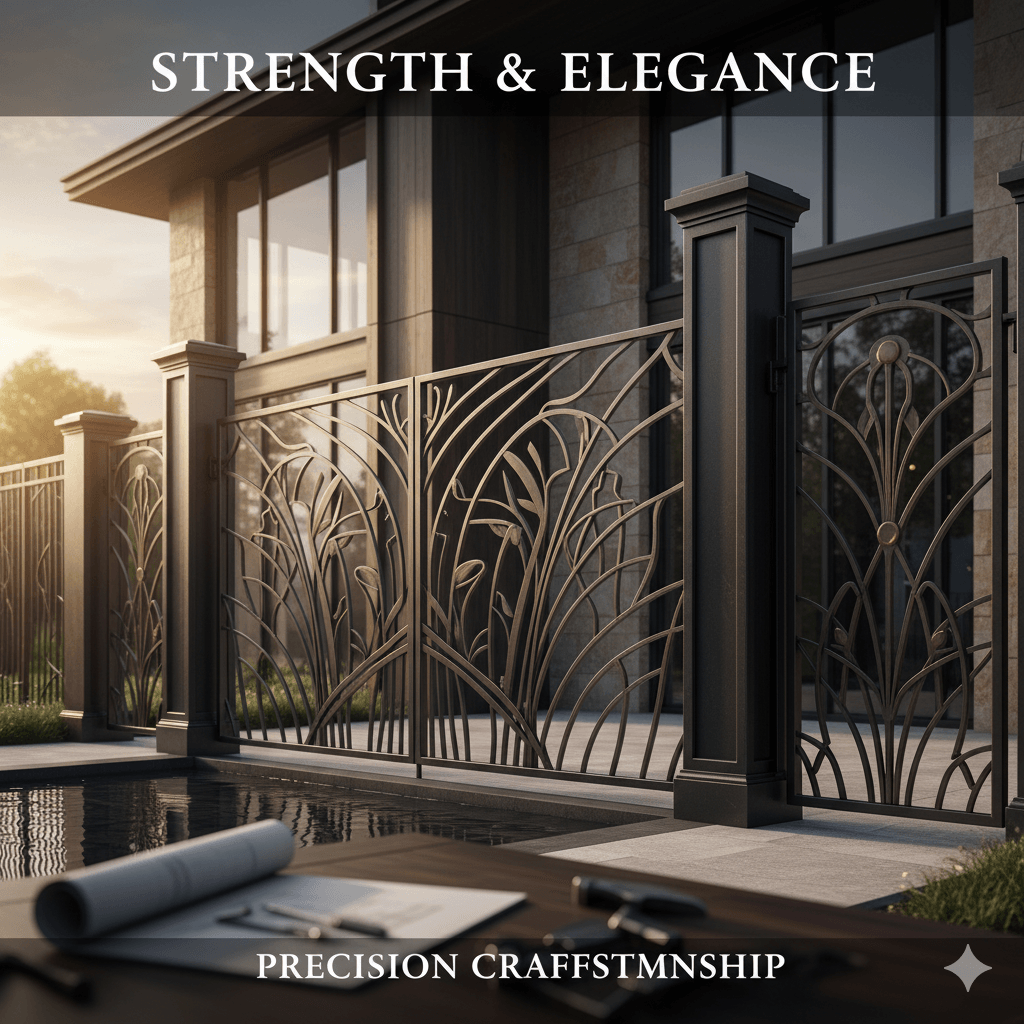 Elegant iron window grilles